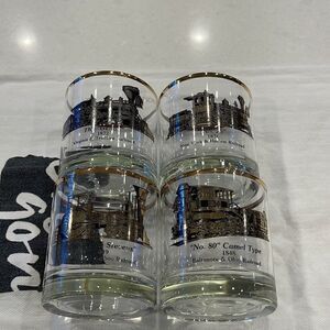Railroad vintage glasses  Galaxy set 4. Great idea for a collector or a retiree.